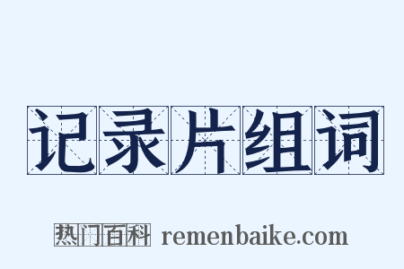 记录片组词是什么意思的图片